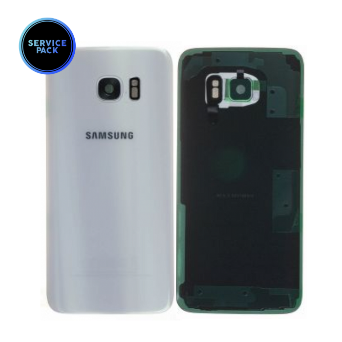 Vitre arrière pour SAMSUNG S7 Edge - Version US - G935F - SERVICE PACK - Argent