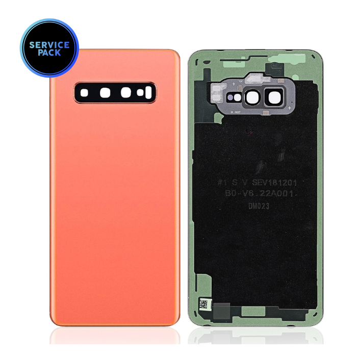 Vitre arrière pour SAMSUNG S10 - Version US - SERVICE PACK - Flamant Rose