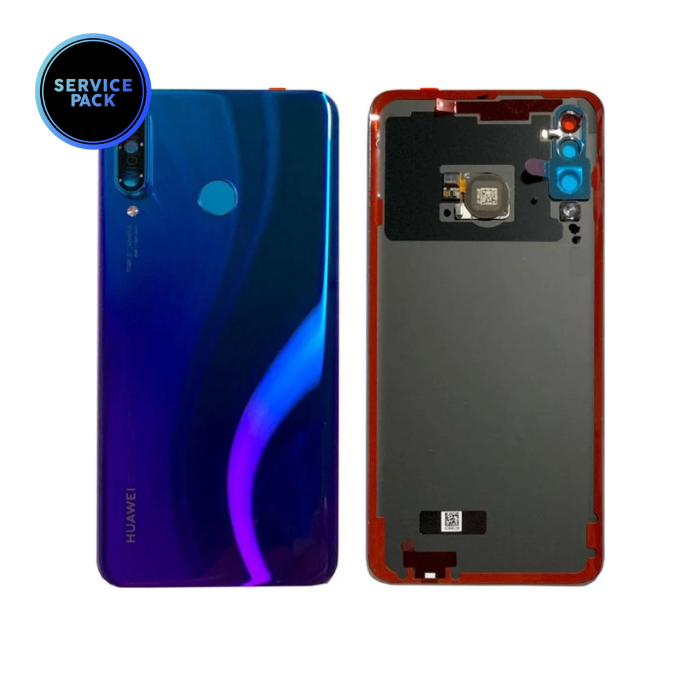 Vitre arrière avec lecteur d'empreinte pour HUAWEI P30 Lite 48mp - SERVICE PACK - Bleu