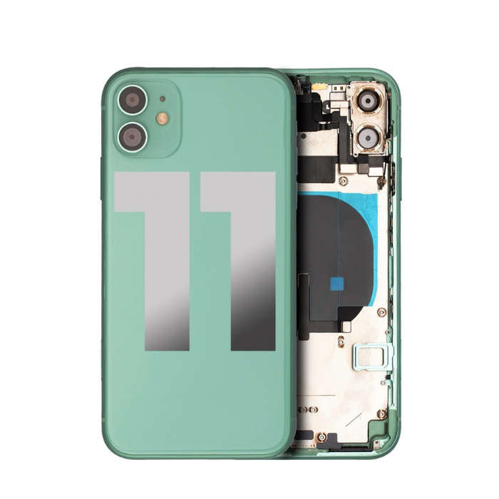 Châssis avec nappes pour iPhone 11 - Grade A - avec Logo - Vert