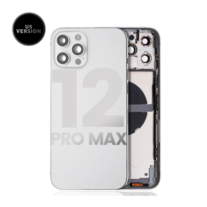 Châssis avec nappes pour iPhone 12 Pro Max - Grade A - avec Logo - Version US - Argent