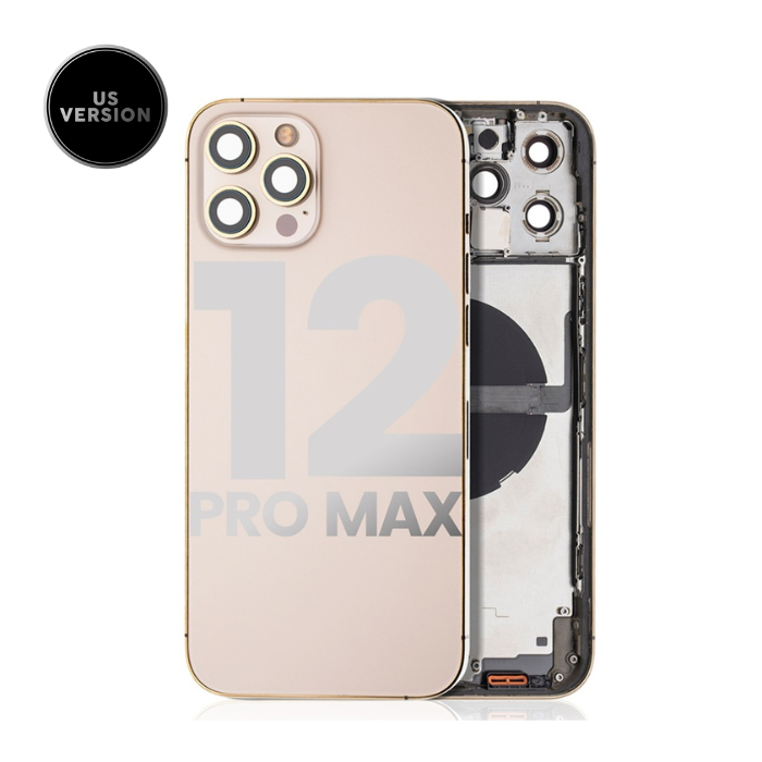 Châssis avec nappes pour iPhone 12 Pro Max - Grade A - avec Logo - Version US - Or