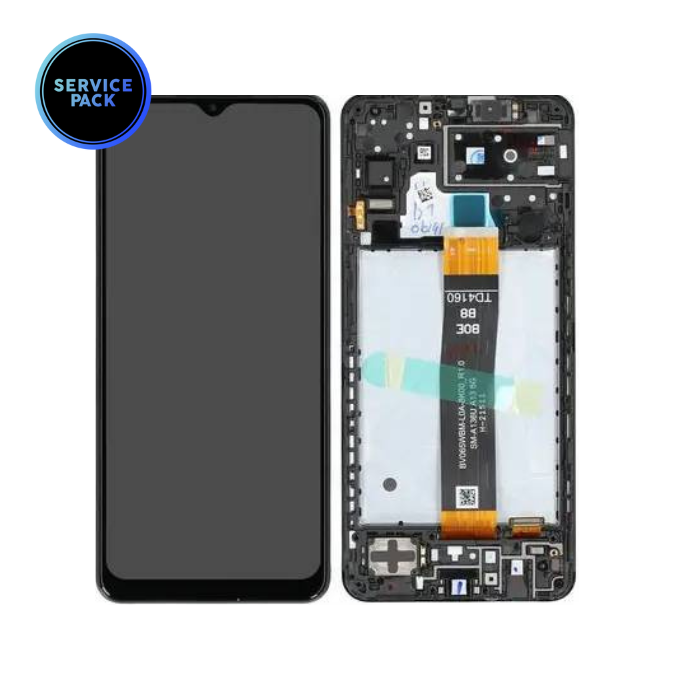 Bloc écran LCD avec châssis pour SAMSUNG A13 5G - A136 - SERVICE PACK - Noir