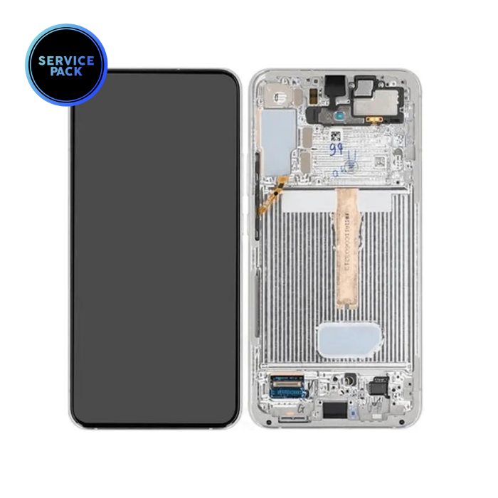 Bloc écran OLED pour SAMSUNG S22 Plus - S906 - SERVICE PACK - Blanc