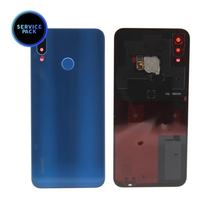 Vitre arrière pour HUAWEI P20 Lite - SERVICE PACK - Bleu