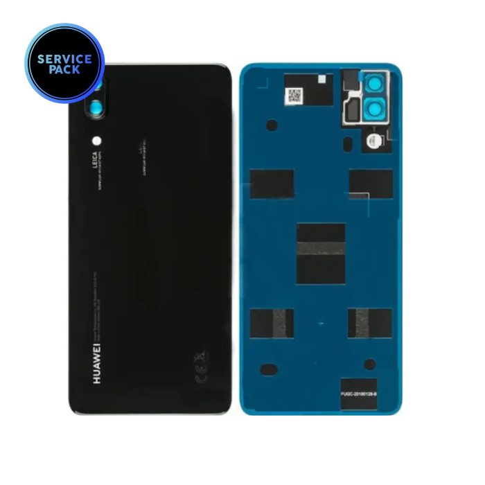 Vitre arrière pour HUAWEI P20 - SERVICE PACK - Noir