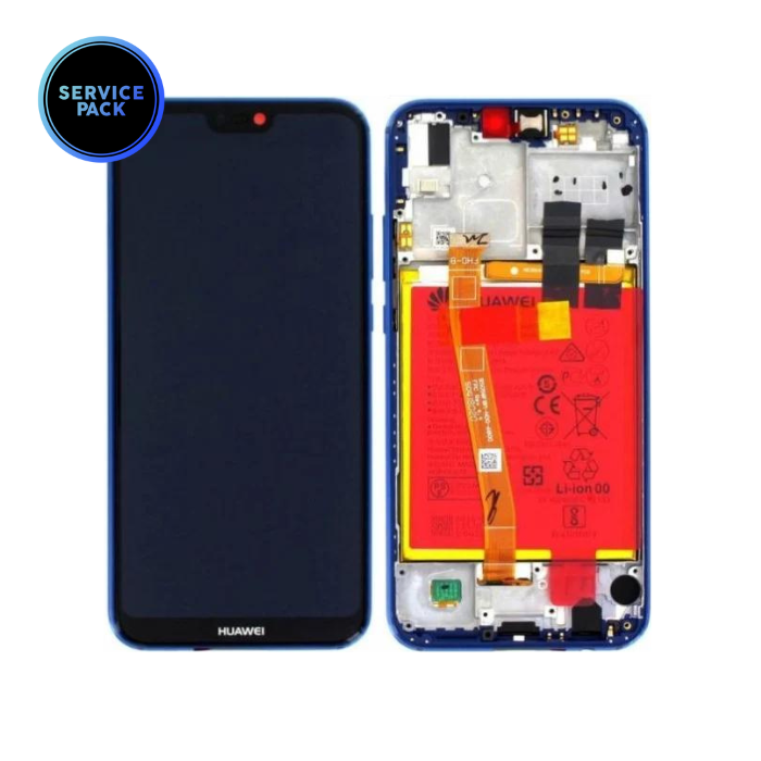 Bloc écran LCD pour HUAWEI P20 Lite - SERVICE PACK - Bleu