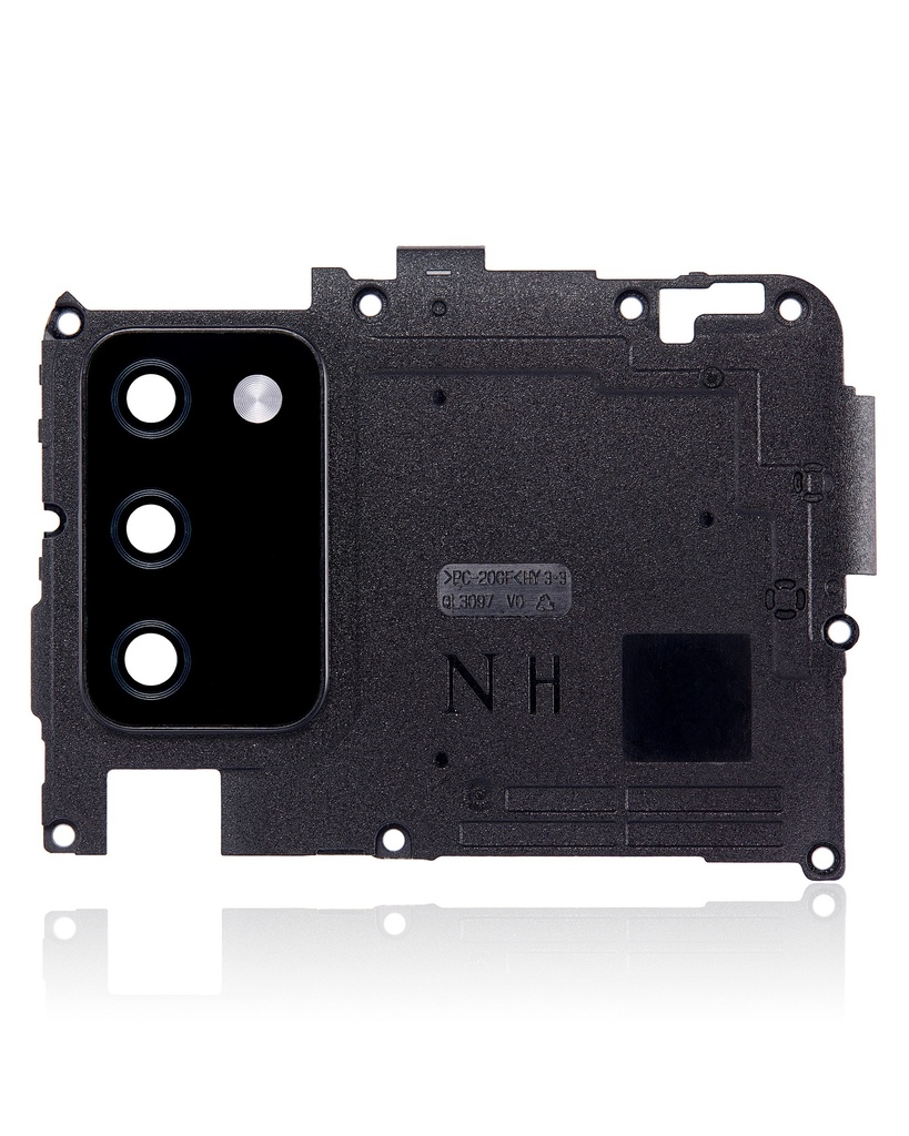 Plaque de support carte mere avec lentille arriere compatible pour SAMSUNG A02S A025 - Noir - Version N