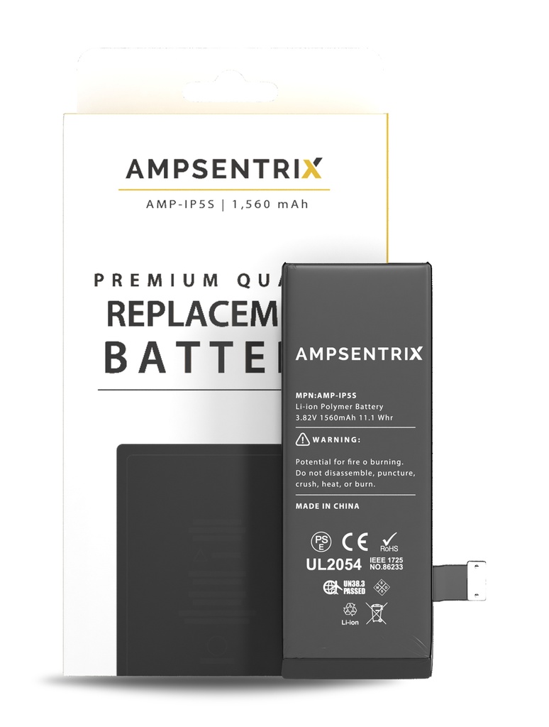 Batterie compatible pour iPhone 5S - Ampsentrix