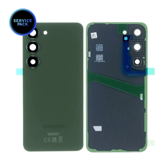 Vitre arrière pour SAMSUNG S23 5G - S911B - Vert - SERVICE PACK