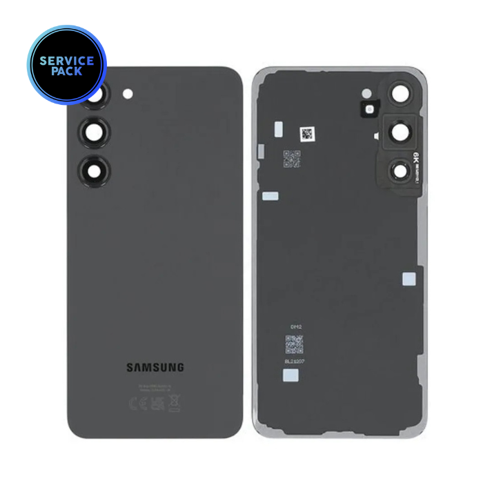 Vitre arrière pour SAMSUNG S23 Plus 5G - S916B - SERVICE PACK - Noir