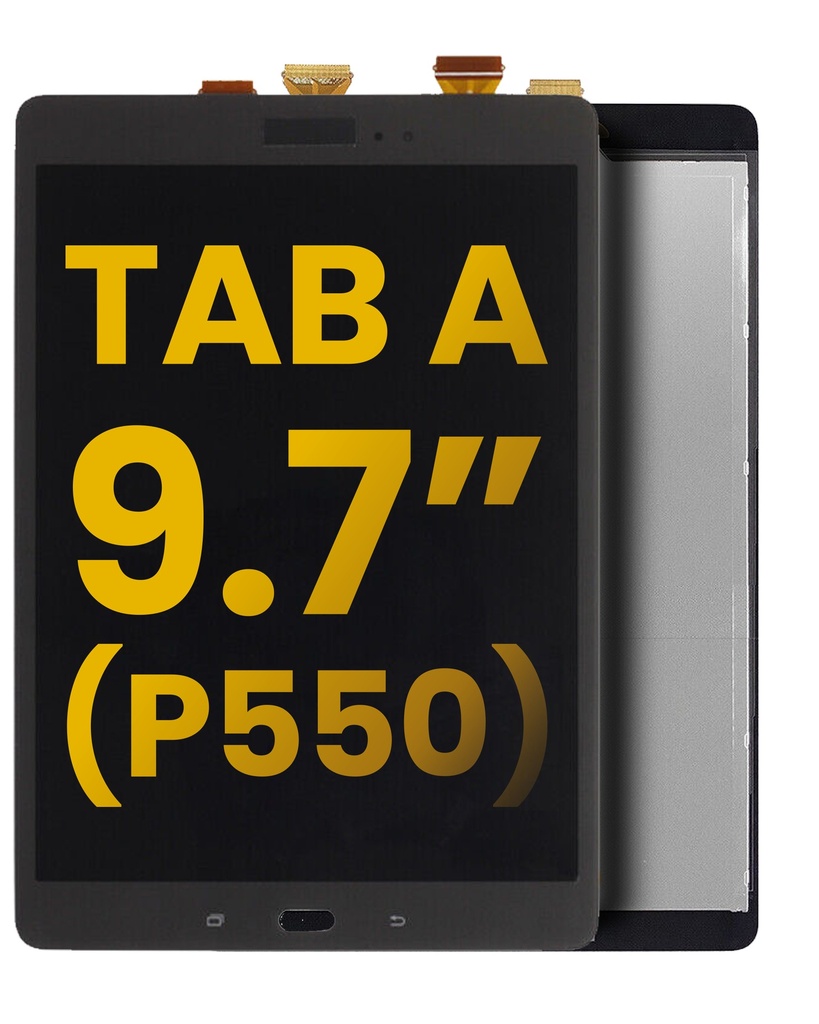 Bloc écran LCD sans châssis pour SAMSUNG Tab A 9.7" - P550 - Reconditionné - Noir