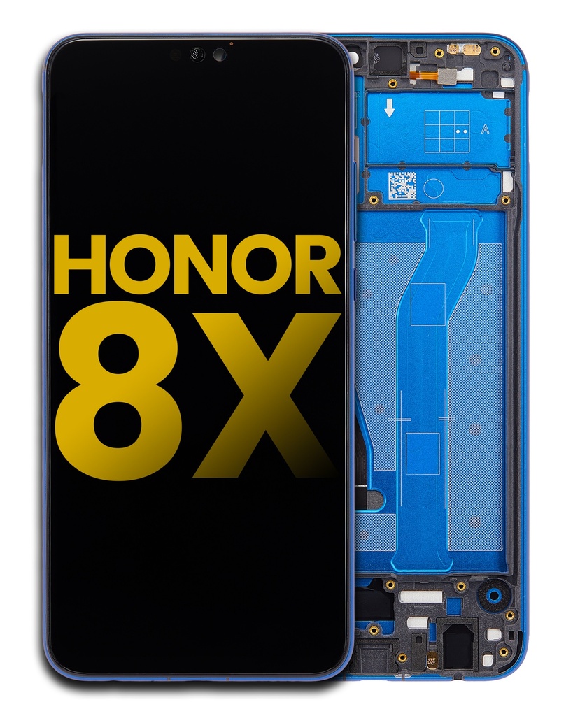Bloc écran LCD avec châssis compatible Honor 8X - Reconditionné - Bleu