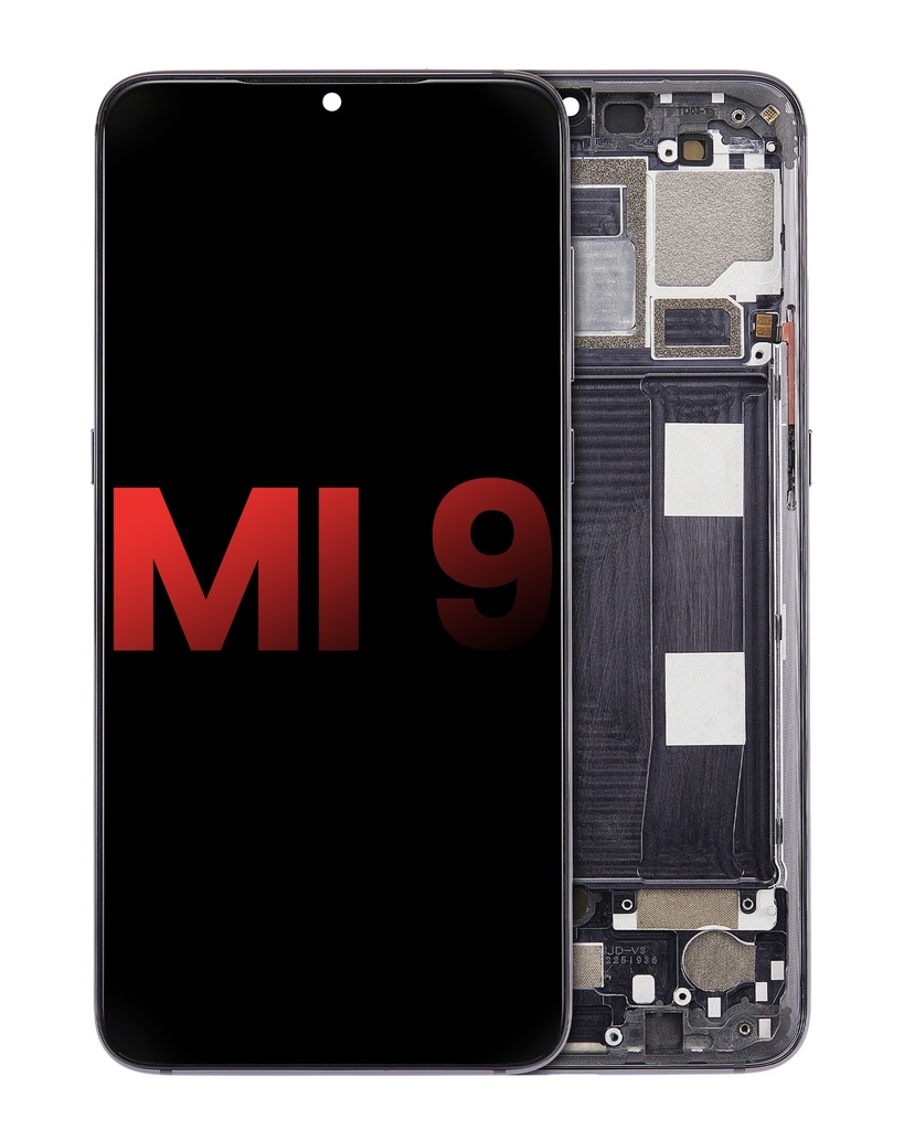 Bloc écran OLED avec châssis compatible Xiaomi Mi 9 - Aftermarket - Noir