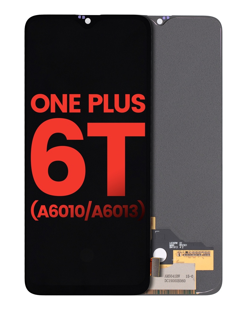 Bloc écran OLED sans châssis compatible OnePlus 6T A6010 - A6013 - Aftermarket Plus - Toutes couleurs