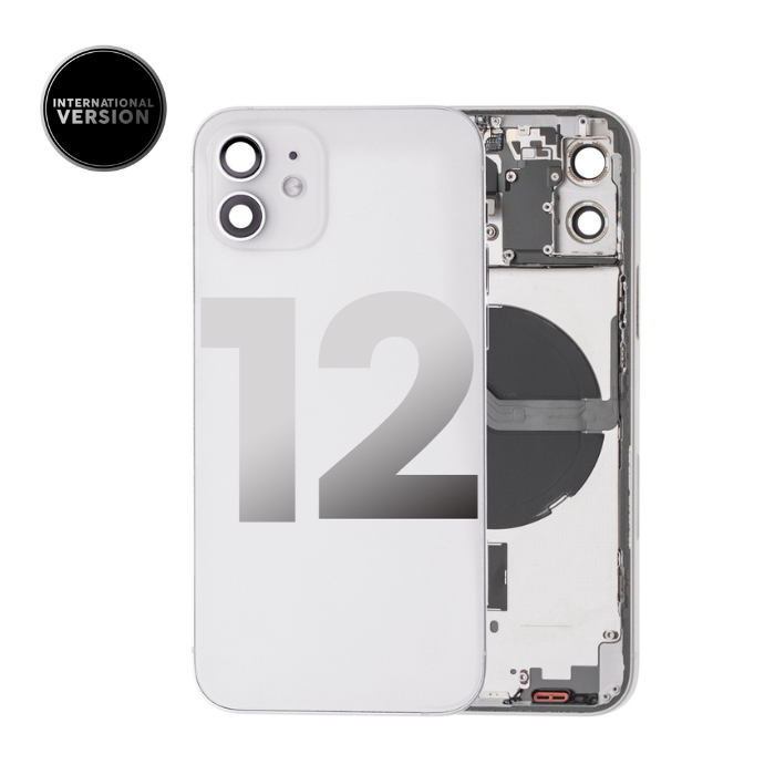 Châssis avec nappes pour iPhone 12 - Grade A - avec Logo - Version Internationale - Blanc