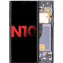 Bloc écran OLED avec châssis compatible SAMSUNG Note 10 - Aftermarket Plus - Aura Noir