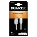 Câble USB-A vers Lightning C89 1M - Duracell - Blanc