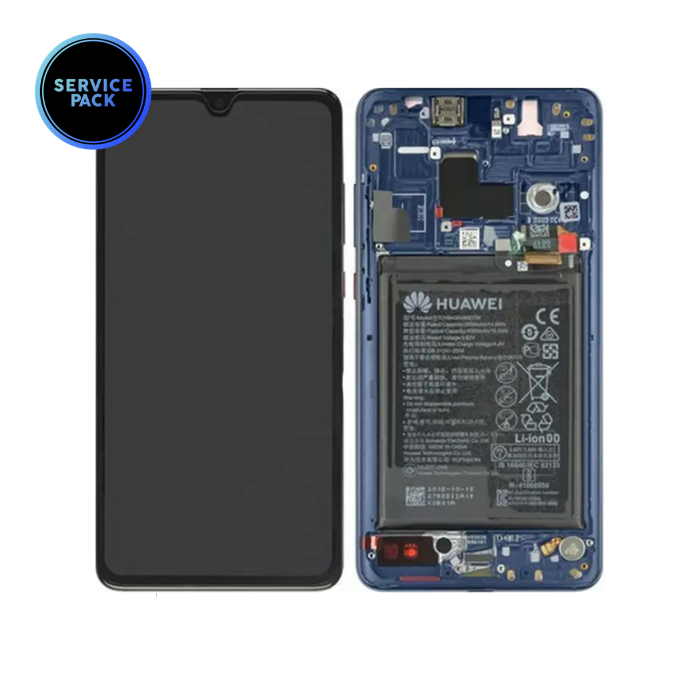 Bloc écran LCD pour HUAWEI Mate 20 - SERVICE PACK - Bleu