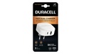 Chargeur USB-A et USB-C 30W + QC3.0 - 18W partagé - Duracell - Blanc