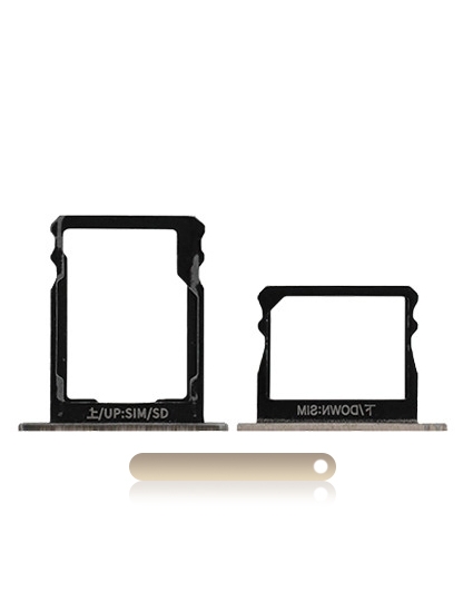 Tiroir SIM et carte SD compatible HUAWEI P8 - Prestige Gold