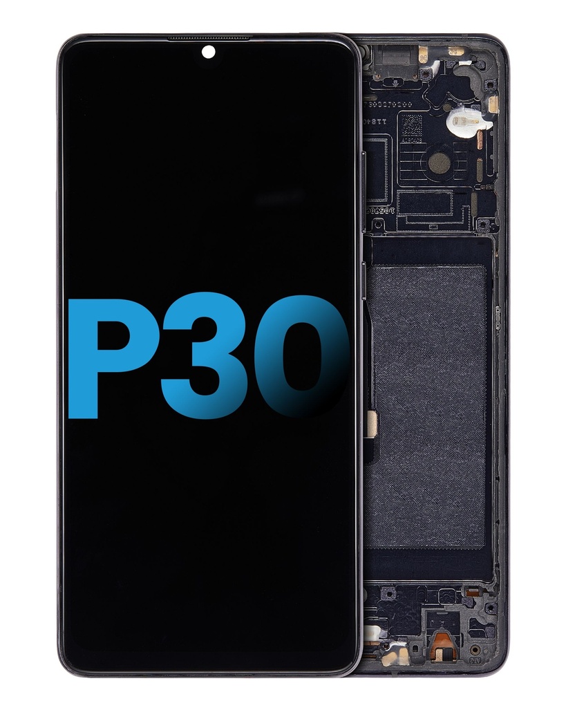 Bloc écran LCD avec châssis compatible Huawei P30 - Aftermarket Incell - Noir