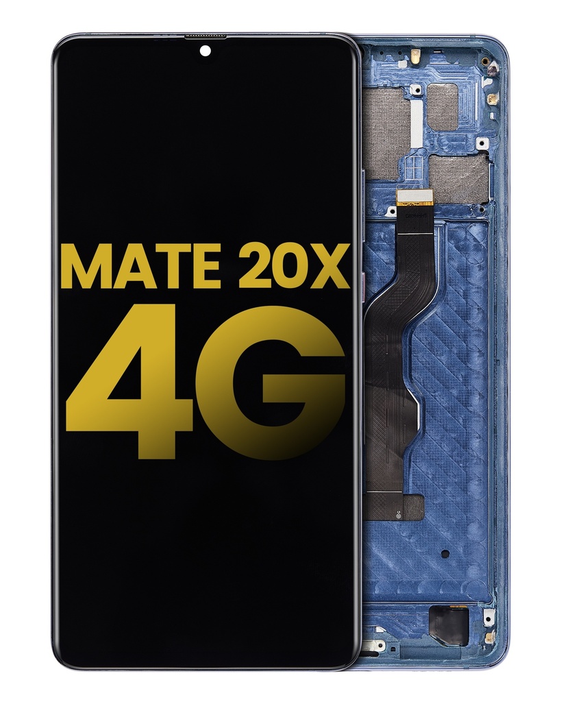 Bloc écran OLED avec châssis compatible Huawei Mate 20 X 4G - Reconditionné - Midnight Blue