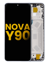 Bloc écran LCD avec châssis compatible Huawei Nova Y90 - Reconditionné - Bleu cristal