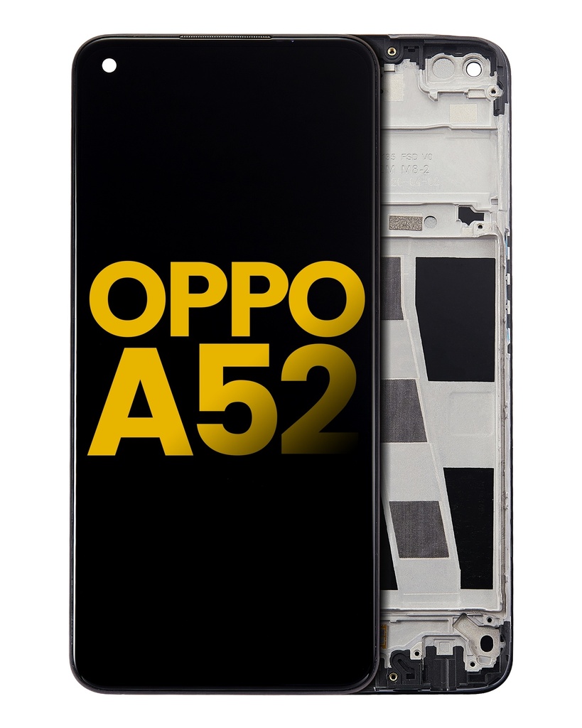 Bloc écran LCD avec châssis compatible Oppo A52 - Reconditionné - Toutes couleurs