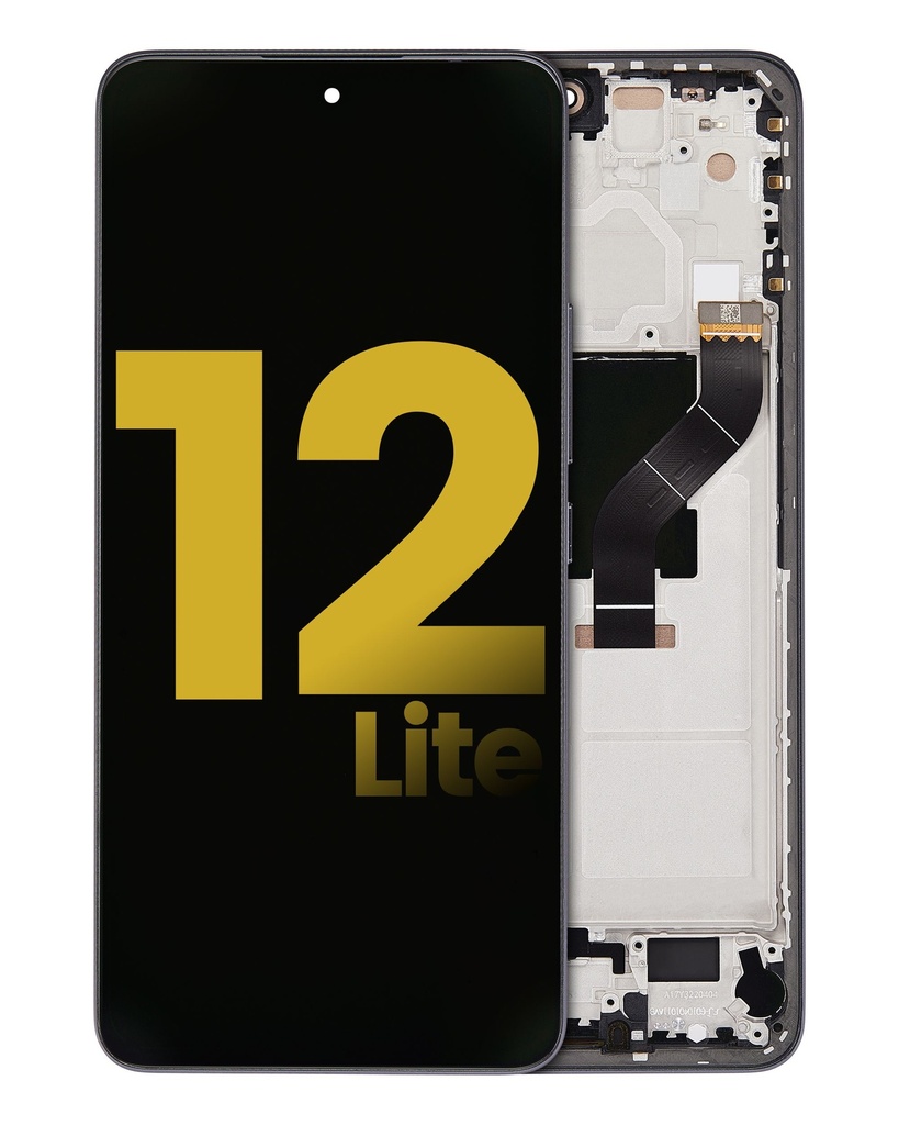 Bloc écran OLED avec châssis compatible Xiaomi 12 Lite - Reconditionné - Noir