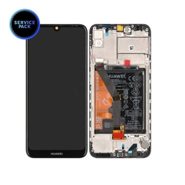 Bloc écran LCD pour HUAWEI Y6 2019 - SERVICE PACK - Noir