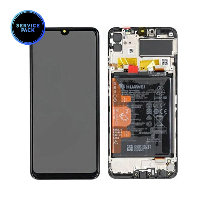 Bloc écran LCD pour HUAWEI Y6P 2020 - SERVICE PACK - Noir