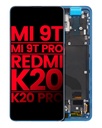 Bloc écran OLED avec châssis compatible Xiaomi Mi 9T - 9T Pro - Redmi K20 - Redmi K20 Pro - Aftermarket Plus - Bleu Glacier