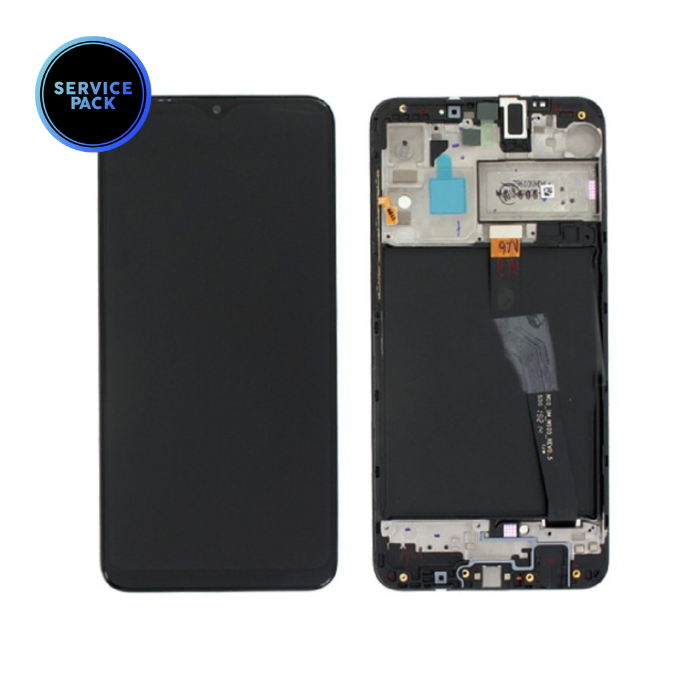 Bloc écran LCD avec châssis pour SAMSUNG A10 Double Sim - A105FN - SERVICE PACK