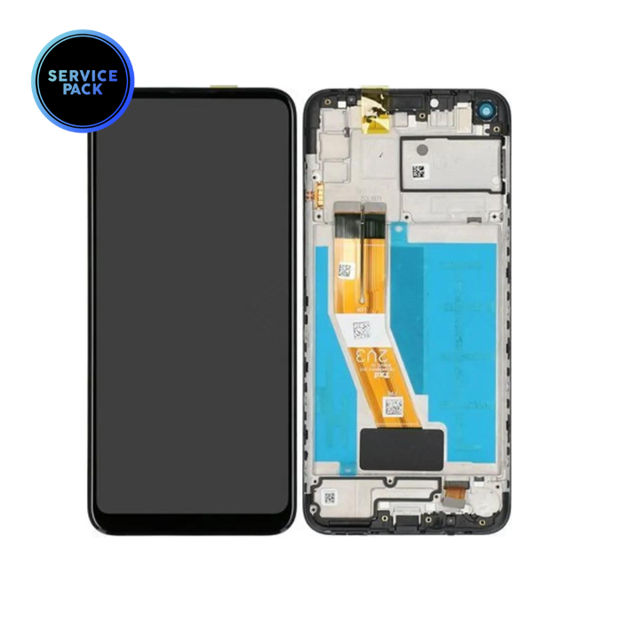 Bloc écran LCD avec châssis pour SAMSUNG A11 - A115F - SERVICE PACK - Noir