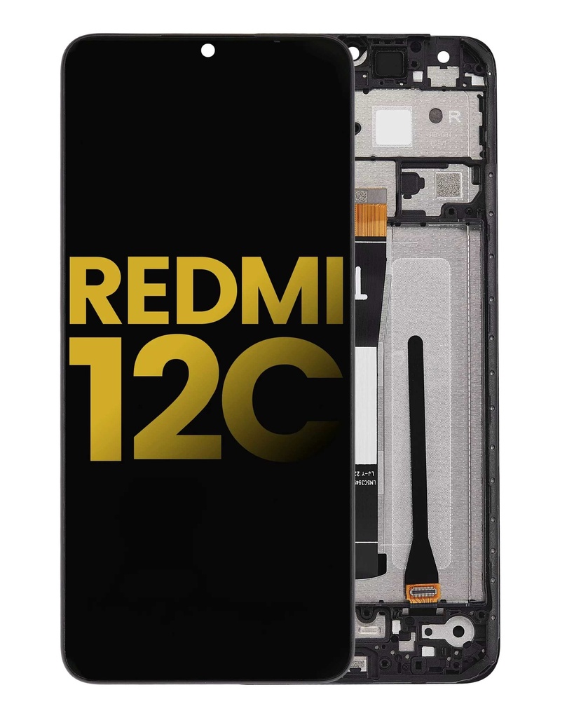 Bloc écran LCD avec châssis compatible Xiaomi Redmi 12C - Redmi 11A - Poco C55 - Reconditionné - Toutes couleurs
