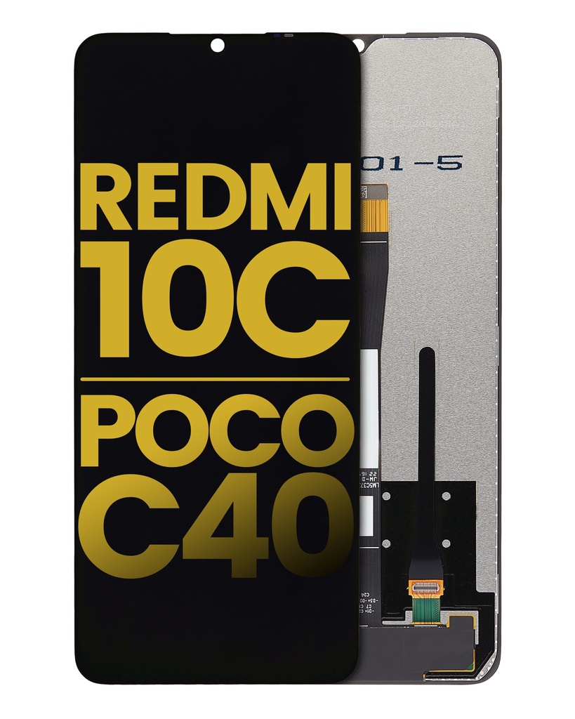 Bloc écran LCD sans châssis compatible Xiaomi Redmi 10C - Poco C40 - Reconditionné - Toutes couleurs