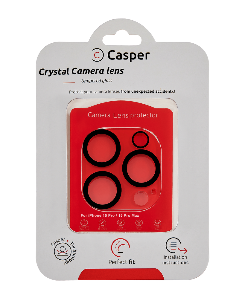 Verre full cover camera pour iPhone 15 Pro - 15 Pro Max - Apple - Casper