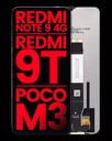 Bloc écran LCD sans châssis Compatible  Xiaomi Redmi Note 9 4G -  Redmi 9T -  Poco M3 - Aftermarket Plus - Toutes couleurs