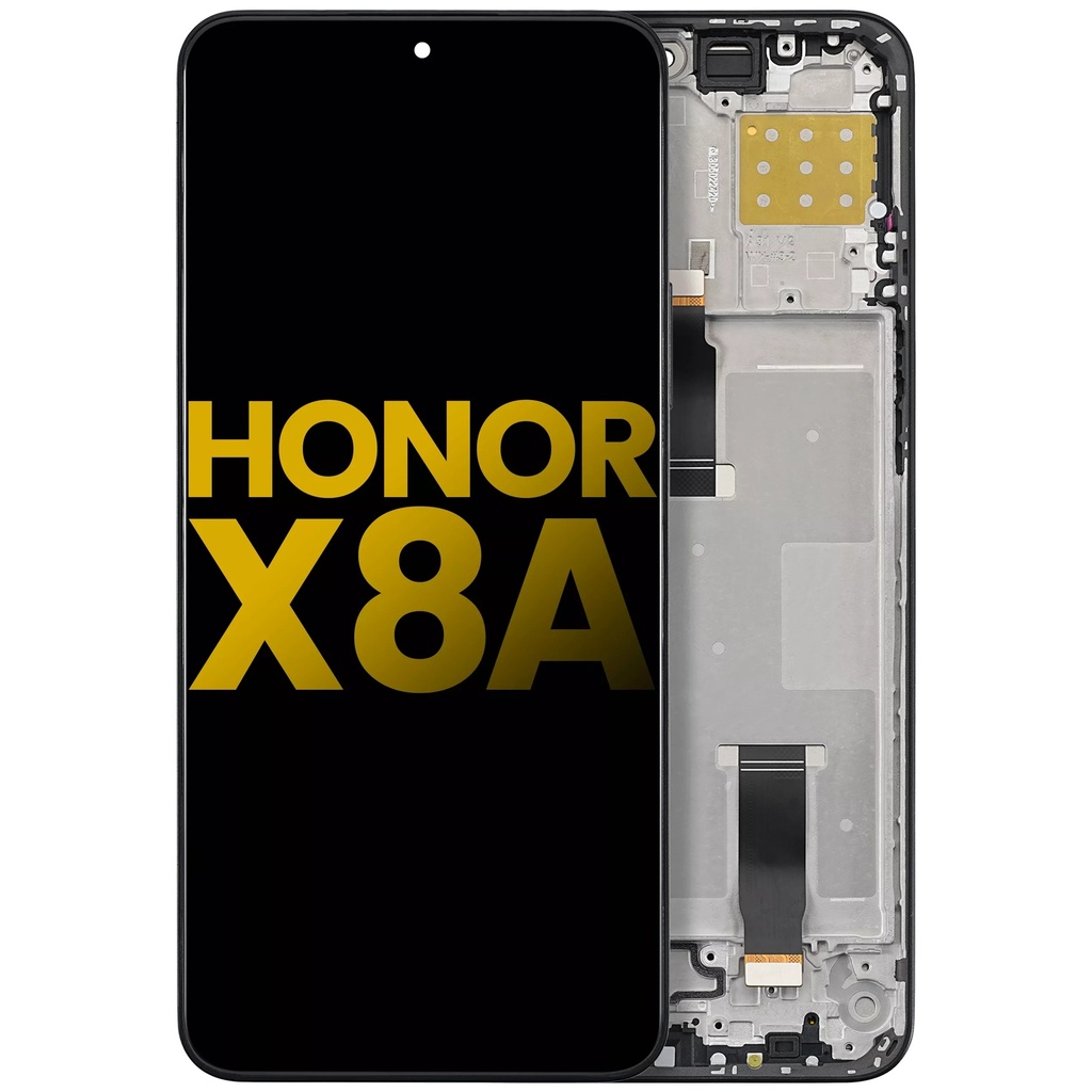 Bloc écran LCD avec châssis compatible Honor X8Aa - X50i - 90 Lite - Reconditionné - Noir Minuit