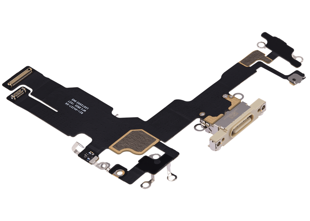 Connecteur de charge avec nappe compatible iPhone 15 - Premium - Jaune