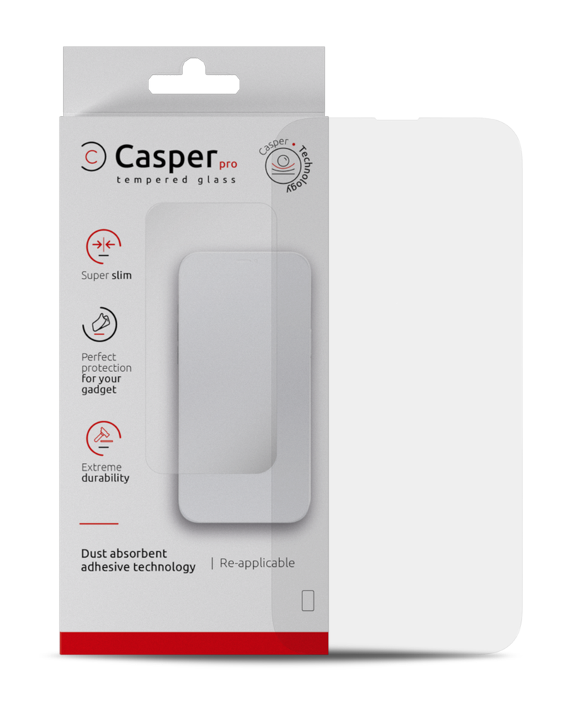 Verre trempé Clair compatible iPhone 15 Pro - Apple - Casper Pro