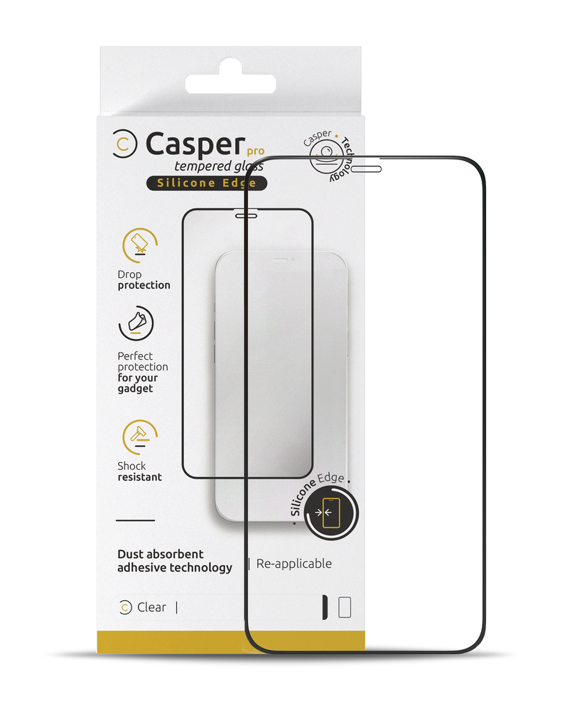 Verre trempé Clair pour iPhone 15 Plus et iPhone 16 Plus- Apple - Casper Pro Silicone