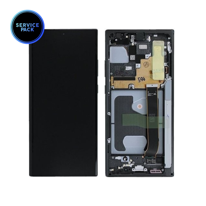 Bloc écran OLED avec châssis pour SAMSUNG Note 20 Ultra - N986B - SERVICE PACK - Noir