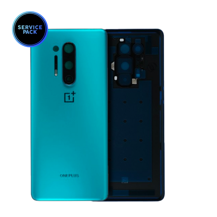 Vitre arrière pour OnePlus 8 Pro - SERVICE PACK - Vert Glacier