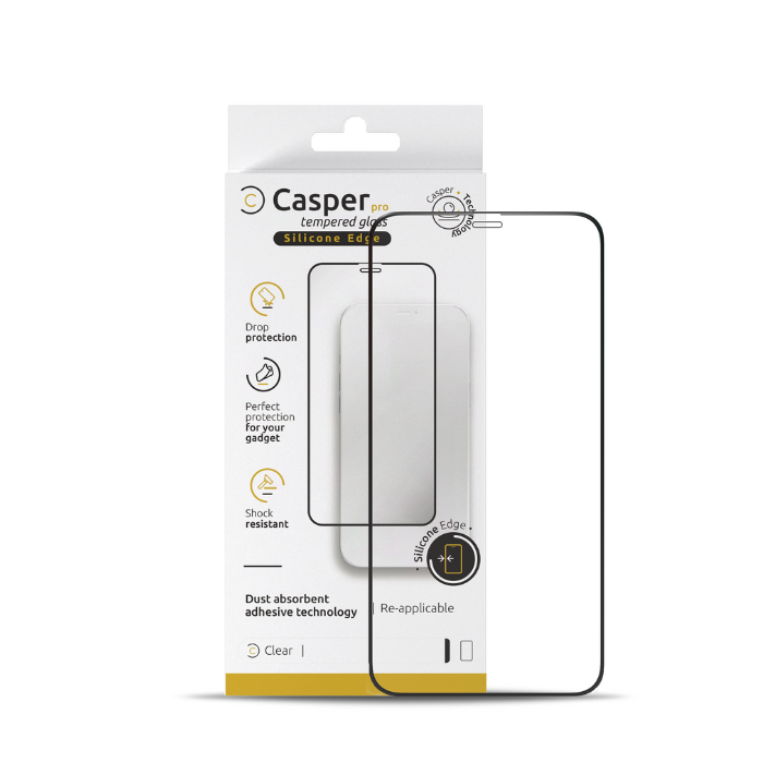 Verre trempé clair compatible iPhone 13 - 13 Pro - 14 - Casper Pro Silicone