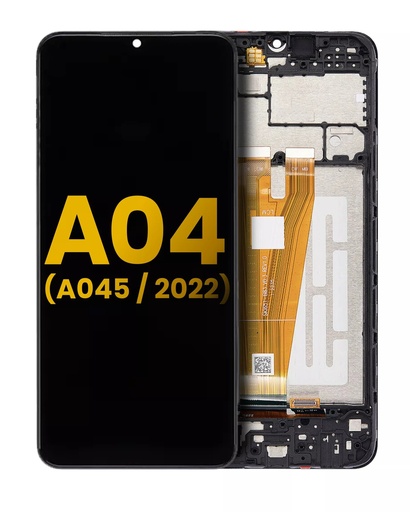 Bloc écran LCD avec châssis pour SAMSUNG A04 - A045 2022 - Reconditionné - Toutes couleurs