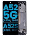 Bloc écran LCD avec châssis pour SAMSUNG A52 5G et A52S - Aftermarket Incell - Blanc