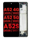 Bloc écran OLED avec châssis pour SAMSUNG A52 4G - A52 5G - A52s 5G - 6,36" - Aftermarket Plus - Blanc