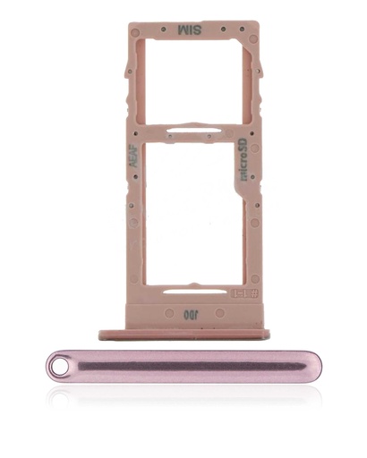 [107082102233] Tiroir SIM double compatible Samsung Galaxy A51 5G A516 2020 - Prism Cube Pink